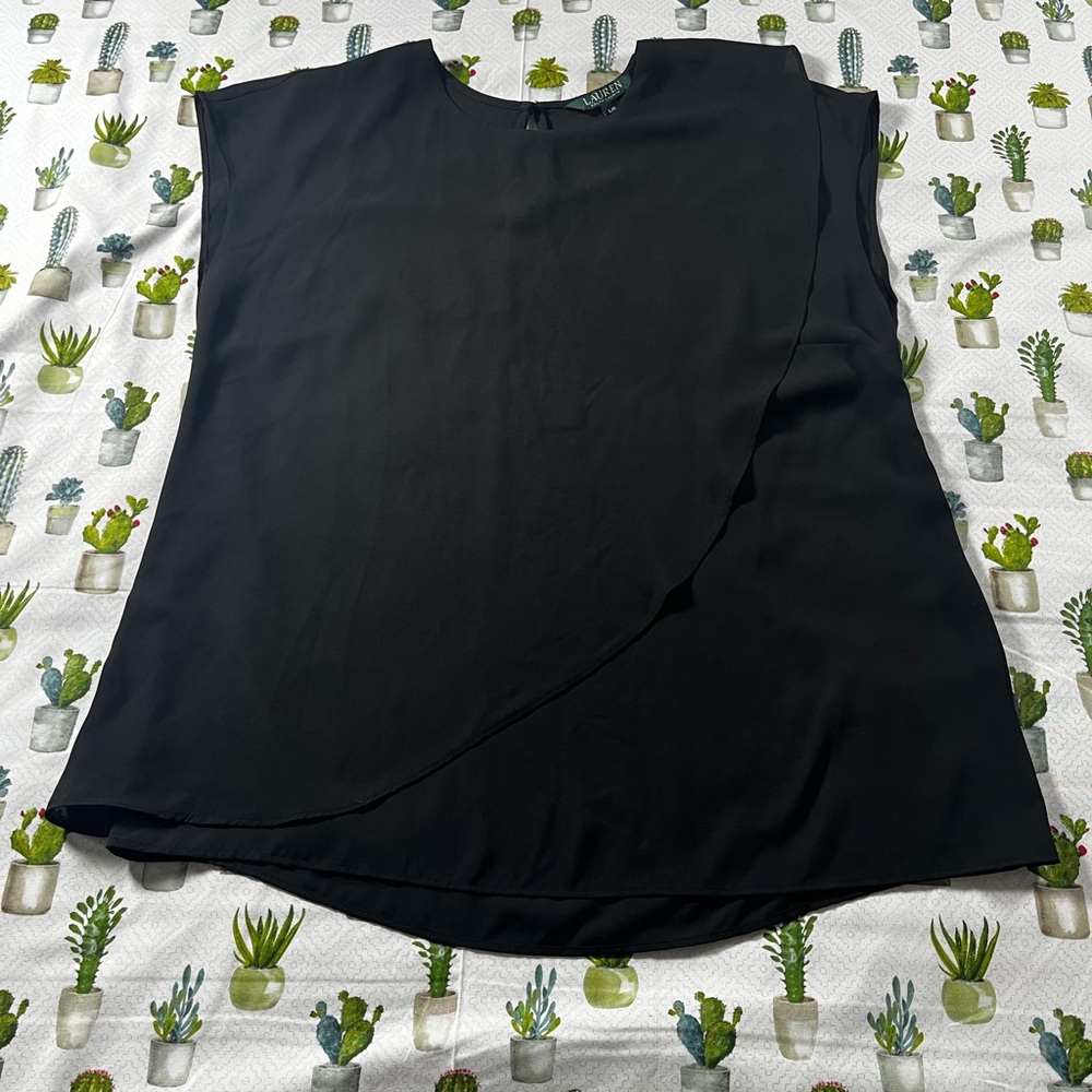 Lauren Ralph Lauren Women’s Black Sleeveless Blouse Size Large